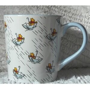 Disney Winnie the Pooh Mug Umbrella Rain Bartholomew Bear Coffee Cup Blue Handle
